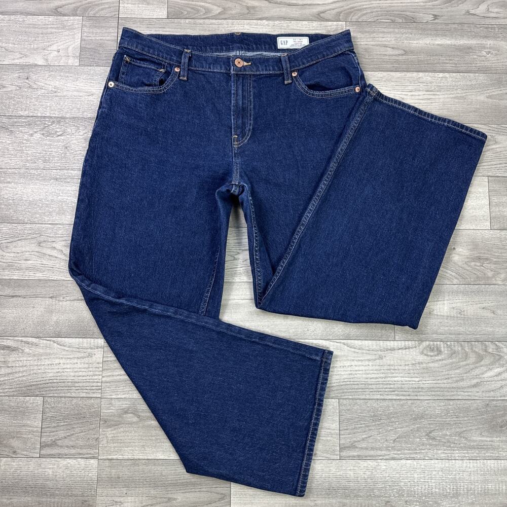 GAP 90s Loose Low Rise Denim Jeans Dark Wash sz 32/14 Short